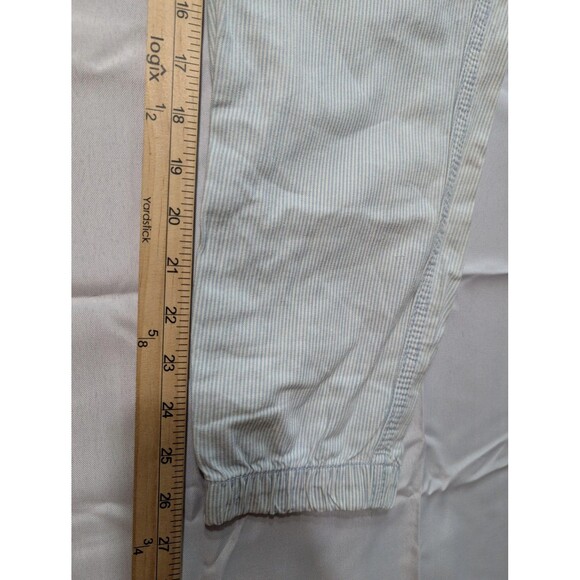 American‎ Eagle Tomgirl Jogger Pants Womens 0 Blue Striped Drawstring Casual 25W - Picture 8 of 9